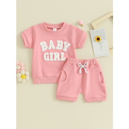 (18-24M, Pink) Σετ 2 τεμαχίων + σορτς 1