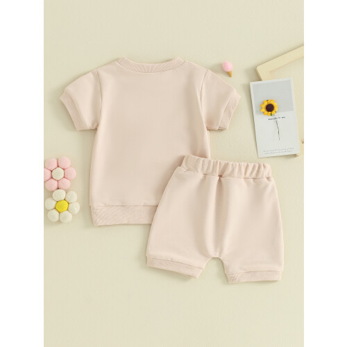 (0-6 Months, Apricot) Σετ 2 τεμαχίων + σορτς 2