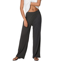 (S, Dark Grey) Casual damesbroek met elastische taille, effen, losse stijl, streetwear voor dagelijks gebruik en feestjes.
