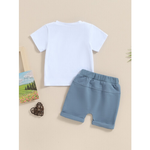 (12-18 Months, White) Ensemble 2 pièces pour l'été. 2