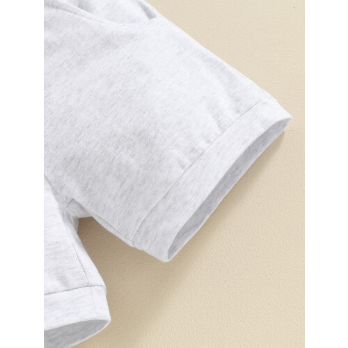 (4-5 Years, Gray) Ensemble 2 pièces pour l'été. 2