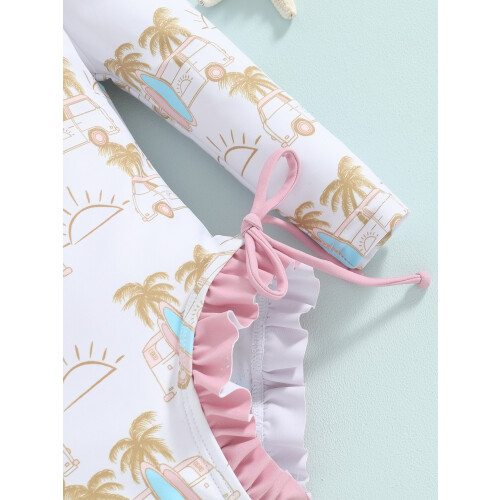 (18-24 Months, Pink) Βρεφικό μαγιό Rash καπέλο ηλίου 1