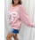 (L, Pink) Pulls confortables pour pour l'automne. 2