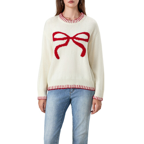 (M, White) Pulls confortables pour pour l'automne. 1