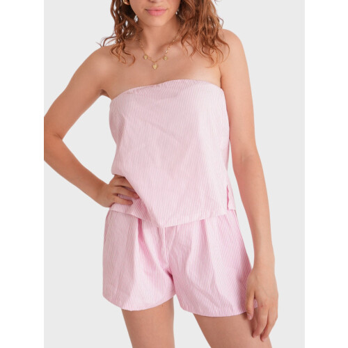 (S, Pink) Γυναικεία καλοκαιρινά σορτς 2 τεμαχίων 2
