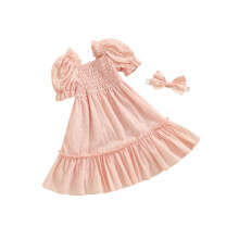 (18-24 Months, Pink) Letnia sukienka dla na głowę