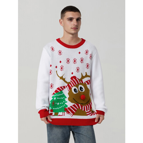 (M, White Men) Pull de Noël et enfants 2