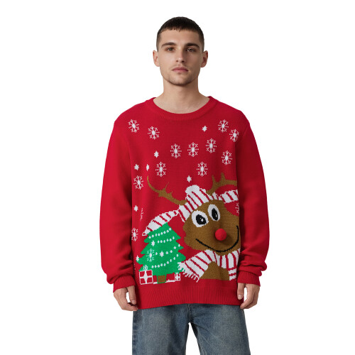 (S, Red Men) Pull de Noël et enfants