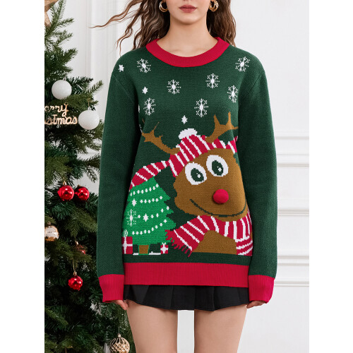 (M, Green Women) Pull de Noël et enfants 2