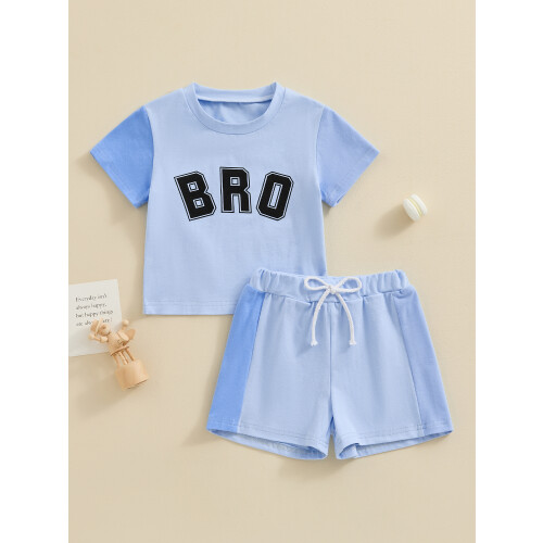 (3-6 Months, Blue) Σετ καλοκαιρινών σορτς με στάμπα. 1
