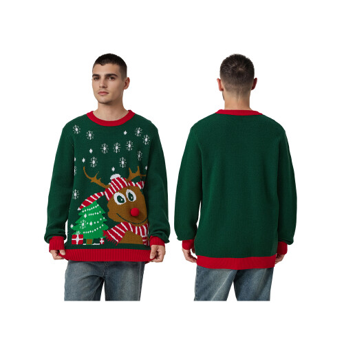 (XXL, Green Men) Pull de Noël et enfants 1