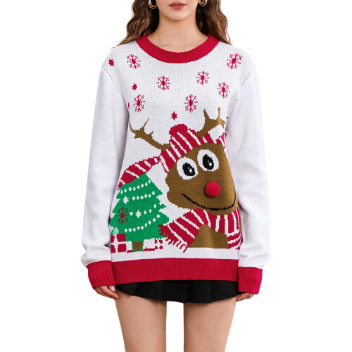 (XL, White Women) Pull de Noël et enfants