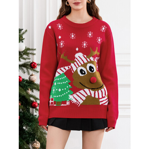 (XL, Red Women) Pull de Noël et enfants 2