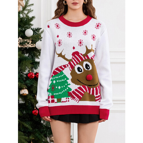 (XL, White Women) Pull de Noël et enfants 2