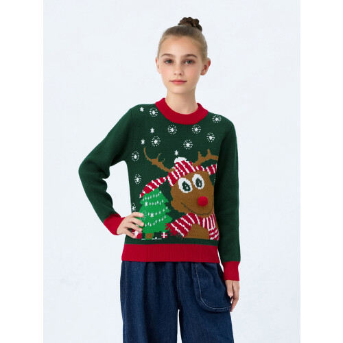(3 Years, Green Kid) Pull de Noël et enfants 2