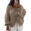 (M, Khaki) Gilet cardigan ample pour l'automne. 1