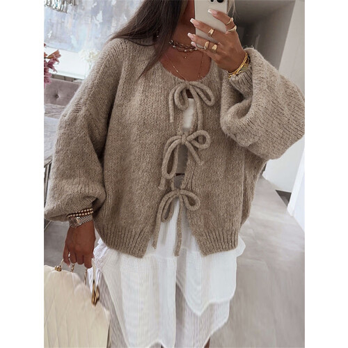 (M, Khaki) Gilet cardigan ample pour l'automne. 2