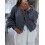 (M, Dark Grey) Gilet cardigan ample pour l'automne. 11