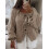 (M, Khaki) Gilet cardigan ample pour l'automne. 4