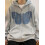 (S, Grey) Sudadera con capucha para otoño. 2