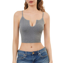 (M, Gray) Débardeur d'été femme, pour streetwear.