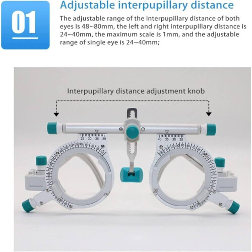 Optical Trial Frame Adjustable PD 4880mm with Precision Lens Positioning for Vision Exams 2