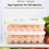 2 Pcs Stackable Egg Storage Container with Lid and Timer, Large Capacity Clear Egg Holder for Refrigerator 2