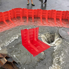 Flood Barrier ABS LShaped Removable Wall for Garage and Basement Flood Protection Red 1pc