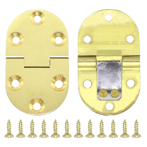 2PCS Solid Brass Folding Table Hinges 90 Drop Leaf with Screws for Coffee and Sewing Tables