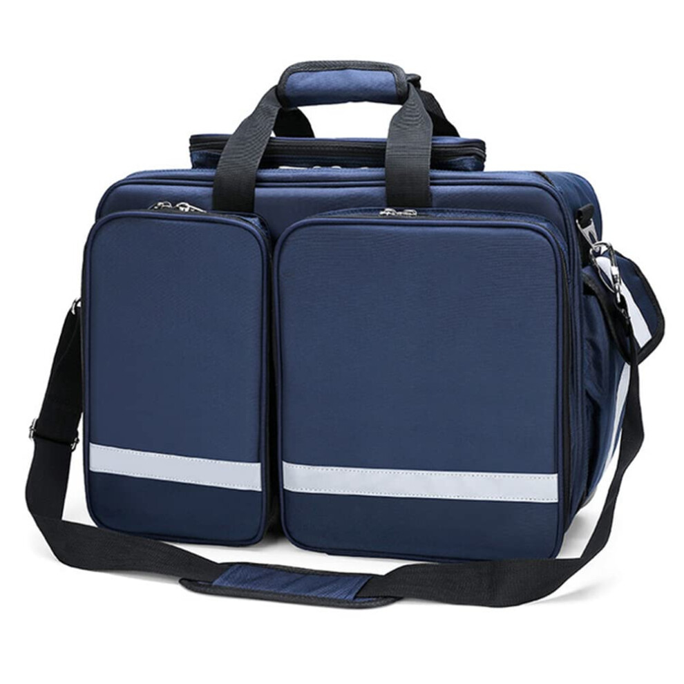 First Aid Kit Bag Empty Large Nylon Emergency Medical Bag with MultiPocket Storage and Reflective Strips