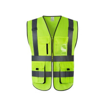 Reflective Safety Vest Visibility Yellow with 360 Strips and Multiple Pockets for Construction