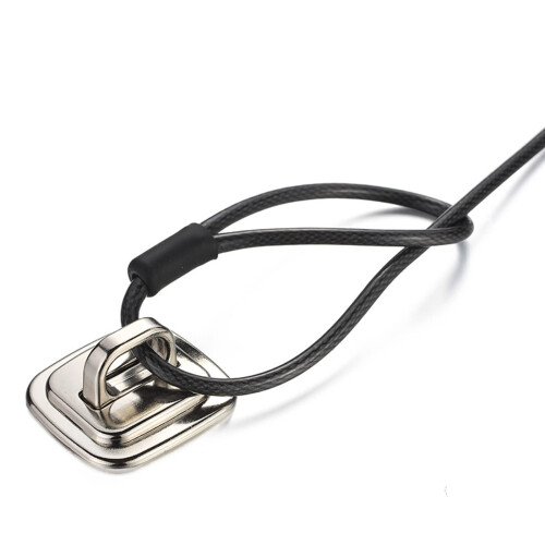 Computer Security Lock Base Zinc Alloy AntiTheft Desktop Cable Anchor Chrome Plated 1