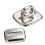 Computer Security Lock Base Zinc Alloy AntiTheft Desktop Cable Anchor Chrome Plated 4
