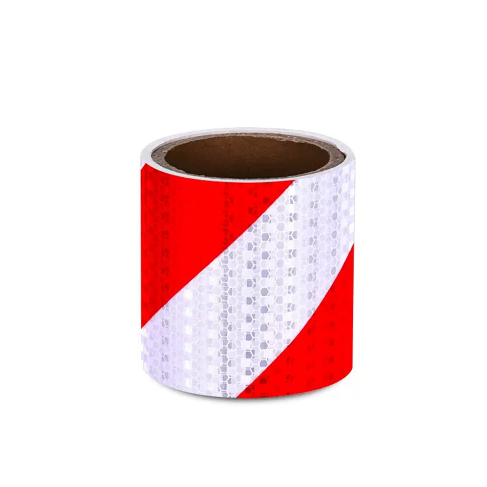 Reflective Safety Tape Visibility Waterproof Hazard Warning Tape For Vehicles And Trailers Red/White 9174973022640