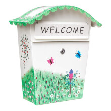 Wall Mounted Mailbox with Lock, Weatherproof Rustproof Steel Post Box for Outdoor Home or Office