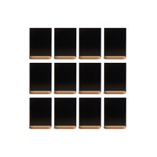 12 Pack Chalkboard Signs with Wooden Stand 8x10 Reusable Tabletop Chalkboard for Weddings and Cafes