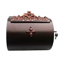 Wall Mounted Lockable Mailbox with Rust Resistant Finish and Two Keys for Home Outdoor Use