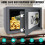 Electronic Digital Safe Box Fireproof Waterproof Steel Cash High Security Code Lock Key Safe 8.5L Gray 2