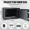 Electronic Digital Safe Box Fireproof Waterproof Steel Cash High Security Code Lock Key Safe 8.5L Gray 3