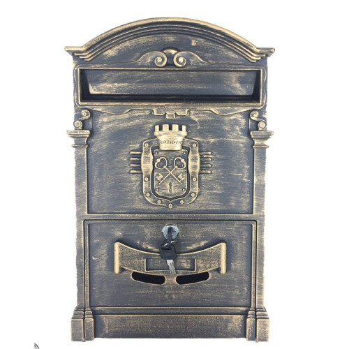 Lockable Wall Mounted Mailbox Weatherproof Rustproof Metal Post Box for Home and Villa 1