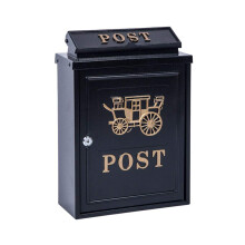 Wall Mounted Lockable Mailbox with Secure Door, Weatherproof Rust Resistant Outdoor Post Box