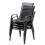 Birchtree BIRCHTREE Garden Chairs Set of 4 Stackable Black 9