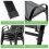 Birchtree BIRCHTREE Garden Chairs Set of 4 Stackable Black 5