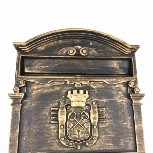 Lockable Wall Mounted Mailbox Weatherproof Rustproof Metal Post Box for Home and Villa 2
