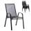 Birchtree BIRCHTREE Garden Chairs Set of 4 Stackable Black 8