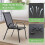 Birchtree BIRCHTREE Garden Chairs Set of 4 Stackable Black 3