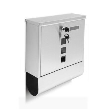 Wall Mounted Stainless Steel Mailbox Lockable Weatherproof Outdoor Postbox for Home Office