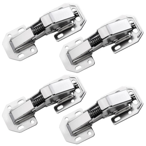 4Pack Soft Close Concealed Cabinet Hinges 90 Frameless NoDrill for Kitchen Cupboards