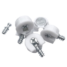 50 Pack White Shelf Support Pins with Screws U Shape Cabinet Brackets for Secure Shelf Installation