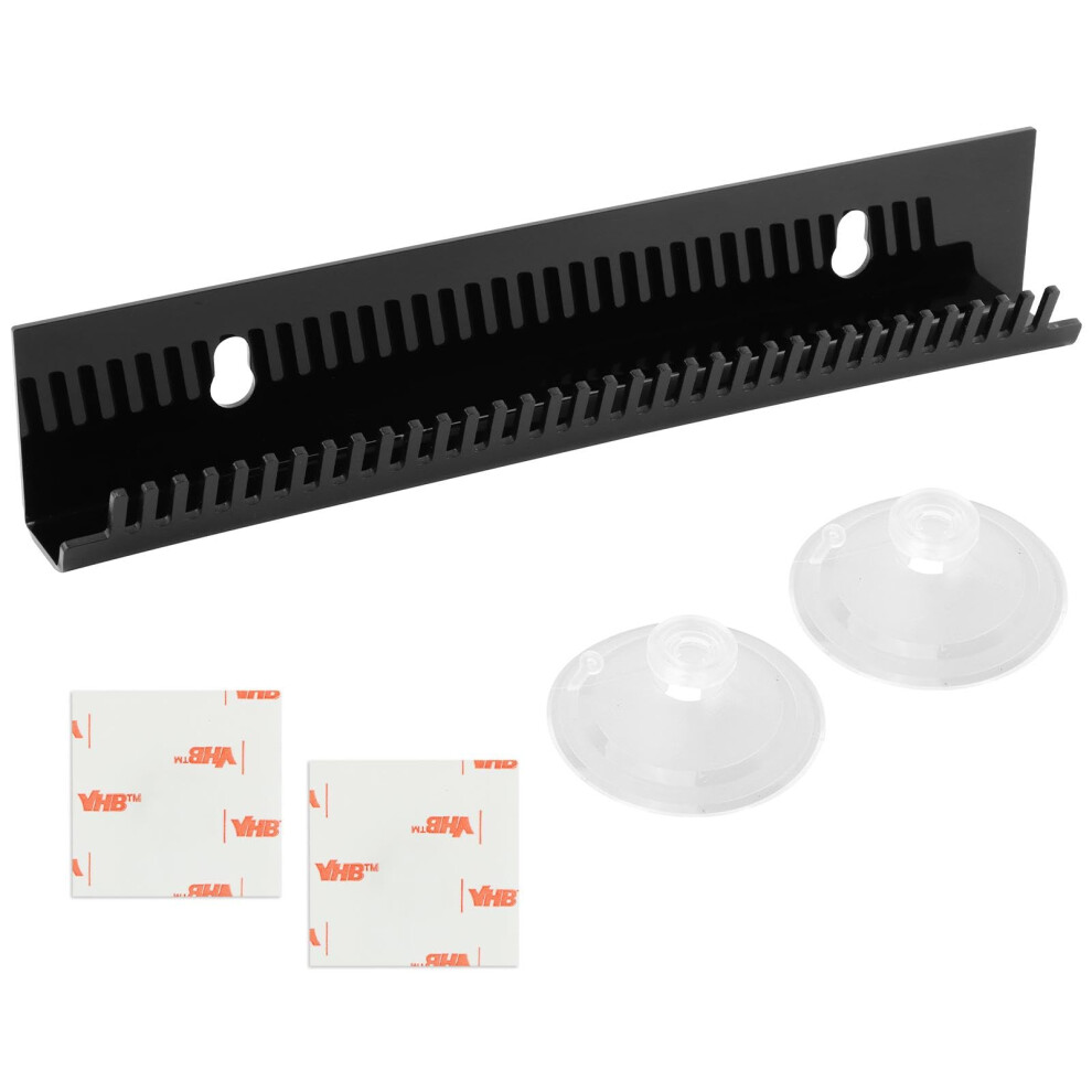 Hair Extension Holder with Suction Cups, Tangle Acrylic Rack for Salon and Home Styling (Black)